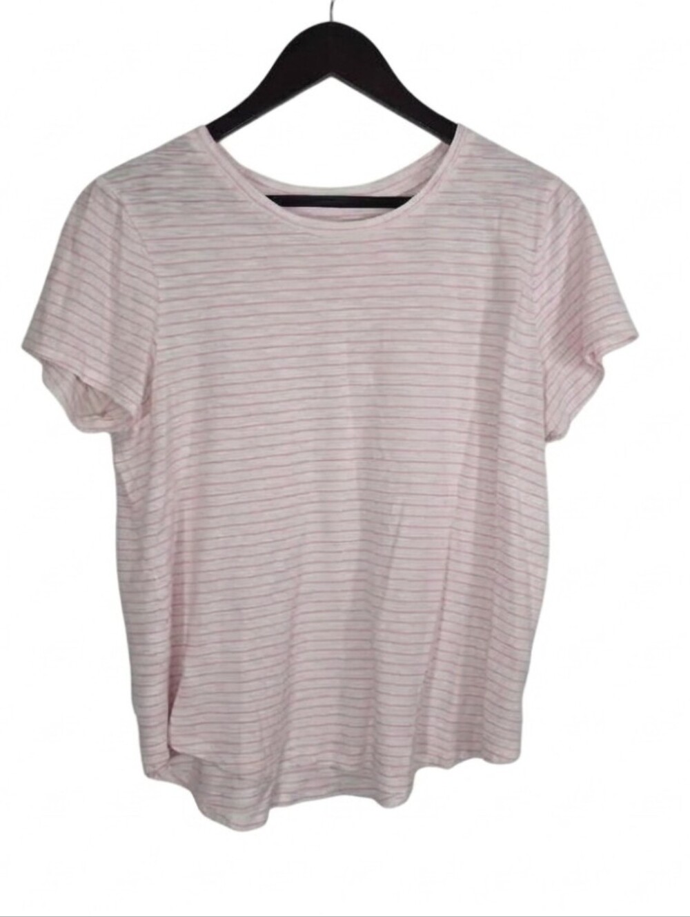 Old Navy Everywhere white with pink stripe tee